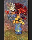 Famous Life Paintings - Still life with a vase margin rites and anemones